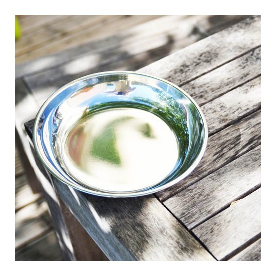 Assiette à bords inox - Grande - ONYX