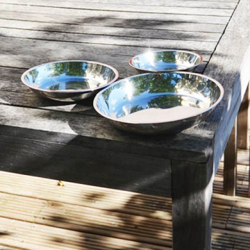 Assiette à bords inox - Grande - ONYX 2