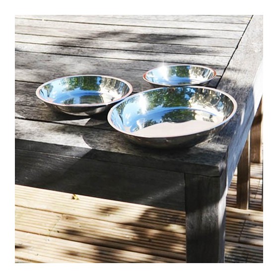 Assiette à bords inox - Grande - ONYX