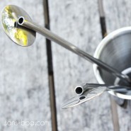 Lot 4 pailles cuillères inox - COURTES - ONYX