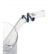 Paille verre Smoothie Courbe Courte Blanc Bleu - Strawesome