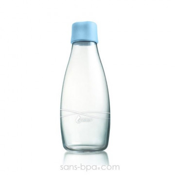 Gourde verre 800 ml - BABY BLUE