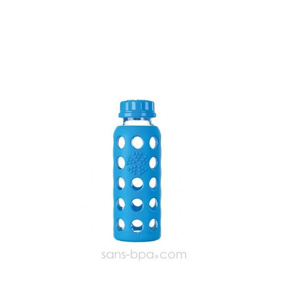 Bouteille en verre 250 ml - BLEU OCEAN - LIFEFACTORY