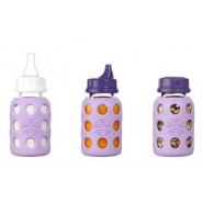 Biberon en verre Goulot étroit 120 ml - LILA - LIFEFACTORY