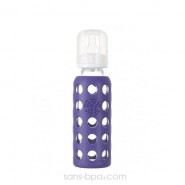 Biberon en verre Goulot étroit 250 ml - VIOLET- LIFEFACTORY