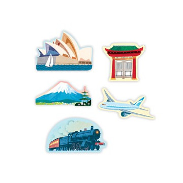 Figurine magnétiques WORLD en bois - MudPuppy 2