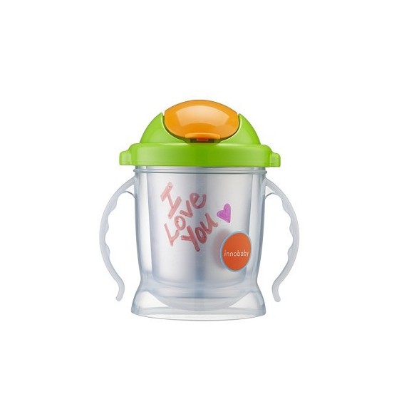 Tasse paille anti-fuite 250 ml - Green - Inno Baby