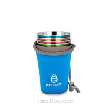 Housse nomade 4 verres - Azur - Ecococoon