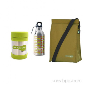 Ensemble 3 pièces Kiwi / Chenilles - Kids Konserve