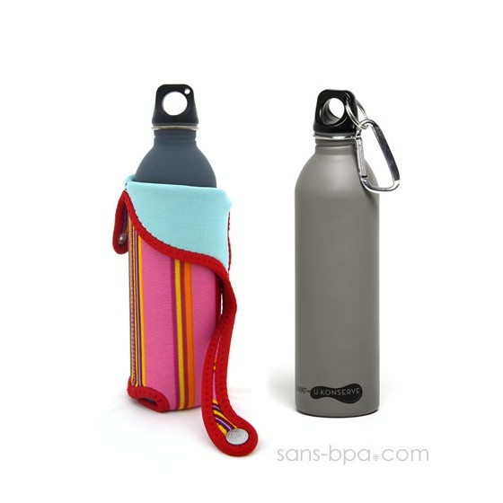 Gourde Ardoise et sa housse Nolita 500