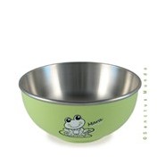 BOL VERT GRENOUILLE INOX de SANCTUS MUNDO