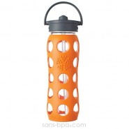 Bouteille verre Straw 470 ml - Lila - LIFEFACTORY