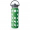 Bouteille verre Straw 650 ml - Orange - LIFEFACTORY