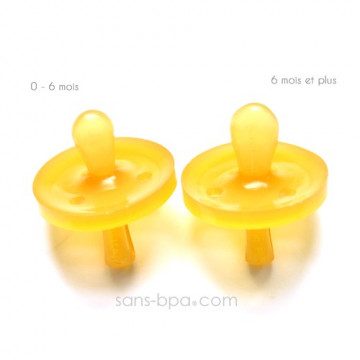 Tétine bébé allaité Caoutchouc  6 MOIS+  GOLDI 2
