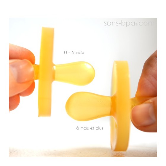 Tétine bébé allaité Caoutchouc  6 MOIS+  GOLDI