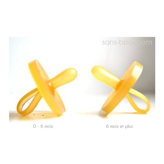 Tétine bébé allaité Caoutchouc  6 MOIS+  GOLDI