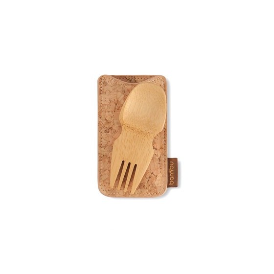 Lot 24 Mini couverts 2 en 1 - BAMBU