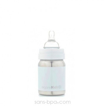 Biberon inox Goulot Large 265 ml - LAVANDE - ORGANIC KIDZ 2