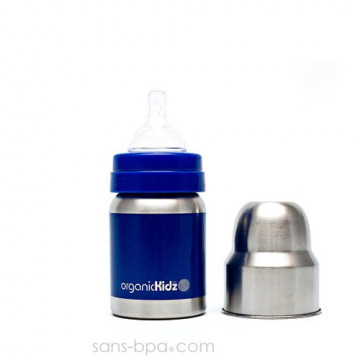 Biberon inox Goulot Large 120 ml - BLANC - ORGANIC KIDZ 2