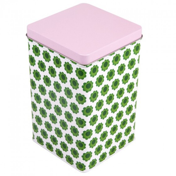 Boite thé ou café - FLEURS ROUGES - Blafre