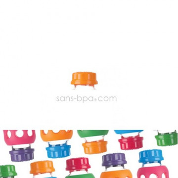 1 capuchon ORANGE pour biberons 120-250 ml - LIFEFACTORY