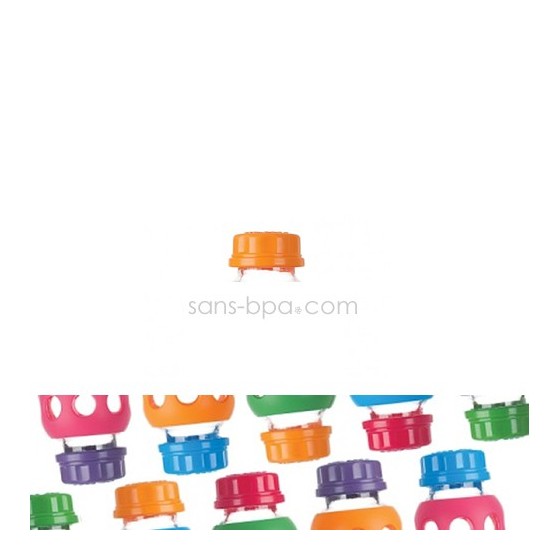 1 capuchon ORANGE pour biberons 120-250 ml - LIFEFACTORY