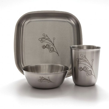 Assiette inox 16 cm BRIN DE NATURE 2