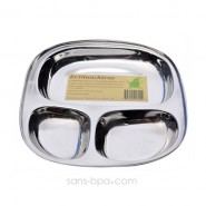 Plateau repas inox Kids