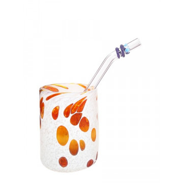 Paille verre Enfant Courbe Courte GIRLS Rose 2