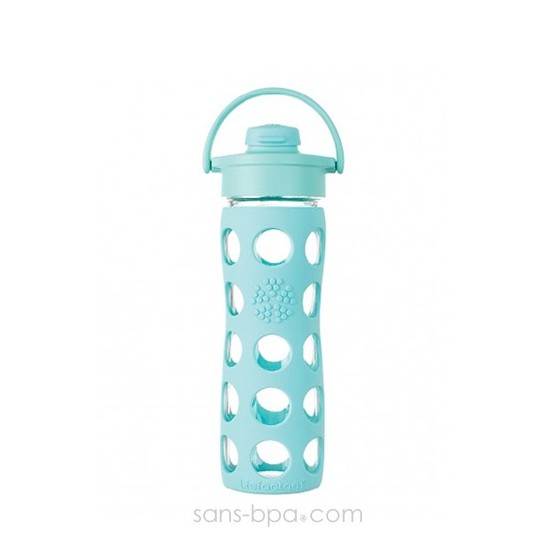 Bouteille verre 475ml FLIP Turquoise