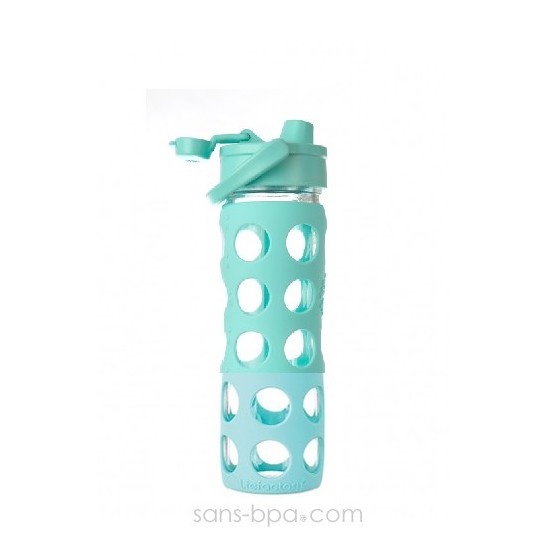 Bouteille verre 475ml FLIP Turquoise