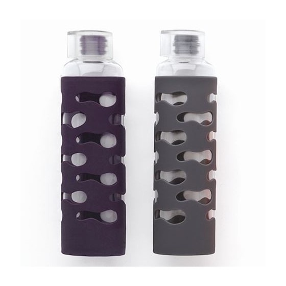 Gourde verre 560ml AUBERGINE