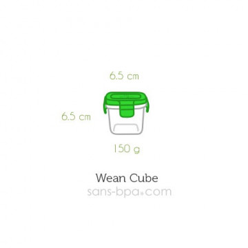 Contenant verre Wean Cube 120ml - Azur 2