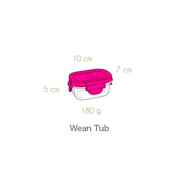 Contenant verre Wean Tub150ml - Framboise 2