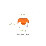 Contenant verre Snack Cube 210ml - Azur