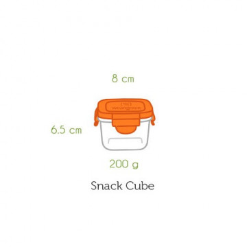 Contenant verre Snack Cube 210ml - Azur 2