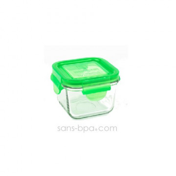 Contenant verre Snack Cube 210ml - Azur