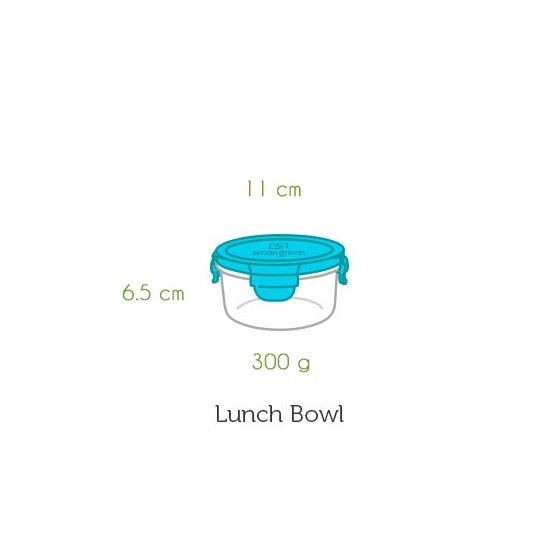 Contenant verre Lunch Bowl 400ml - Framboise