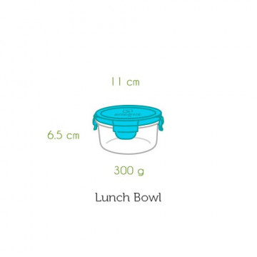 Contenant verre Lunch Bowl 400ml - Framboise 2