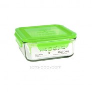 Contenant verre Meal Cube 900ml - Framboise