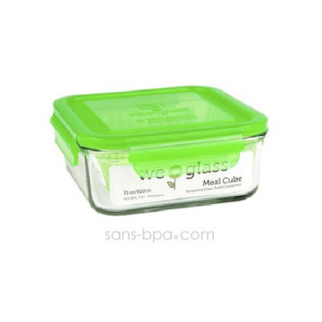 Contenant verre Meal Cube 900ml - Framboise