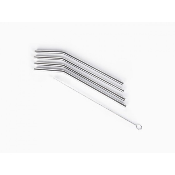 Lot 4 pailles inox COURTES