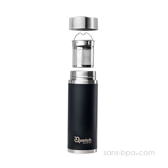 Théière inox isotherme NOIRE 300 ml