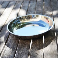 Assiette inox à bords GRANDE