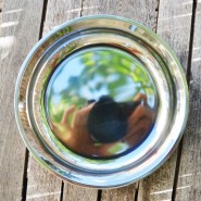 Assiette inox à bords GRANDE