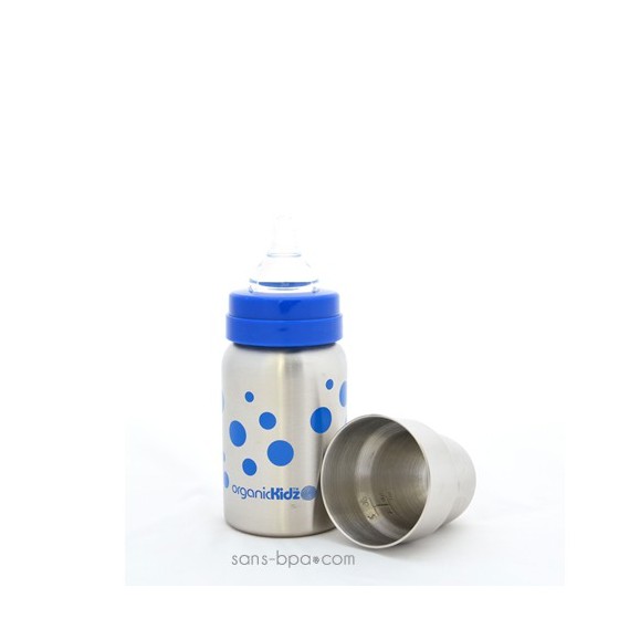 Bib-gourde anti-fuite 270ml BLEU