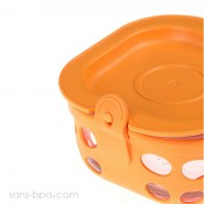 Boite repas verre gainé Médium - Mandarine
