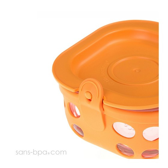 Boite repas verre gainé Médium - Mandarine