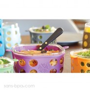 Boite repas verre gainé Médium - Cassis