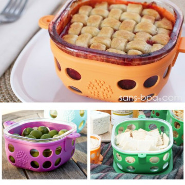 Boite repas verre gainé Small - Mandarine 2